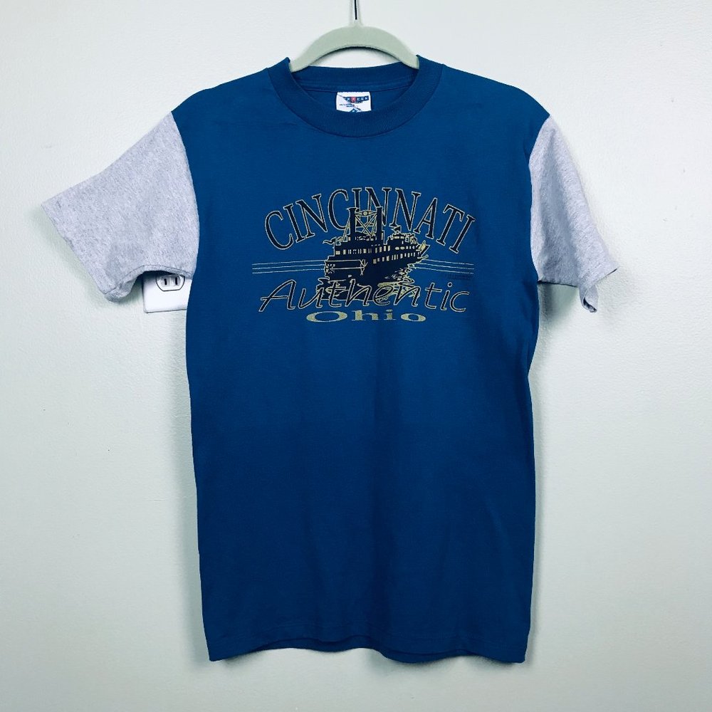 Vintage Cincinnati Riverboat Graphic Tee S